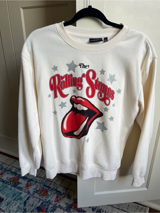 the Rolling Stones Other - The Rolling Stones Tongue and Stars Graphic Fleece Sweatshirt large